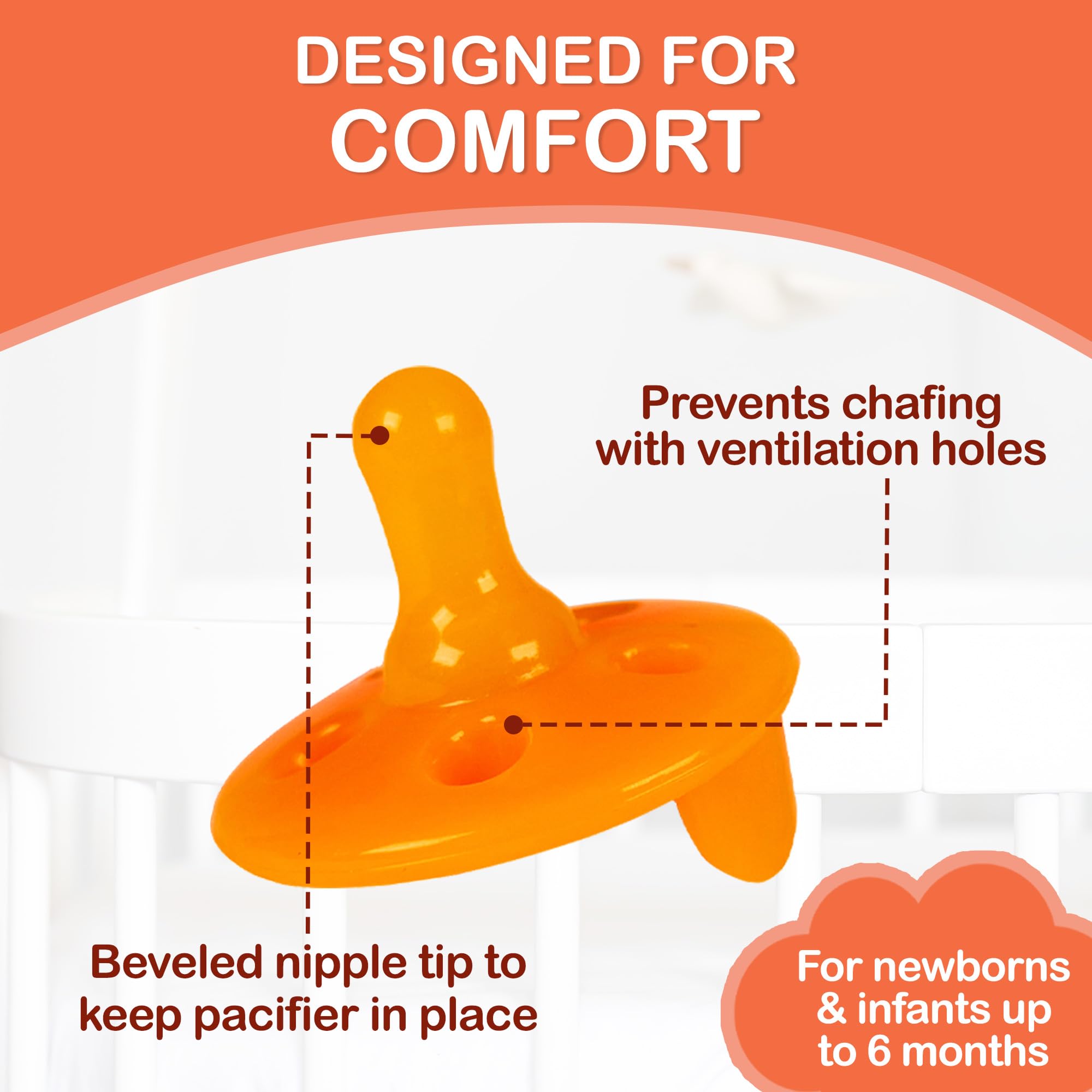 Shushie pacifier shield provides a snug fit for secure placement.