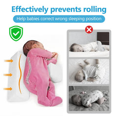 Baby Side Sleeper Wedge provides back and belly support for snug positioning.