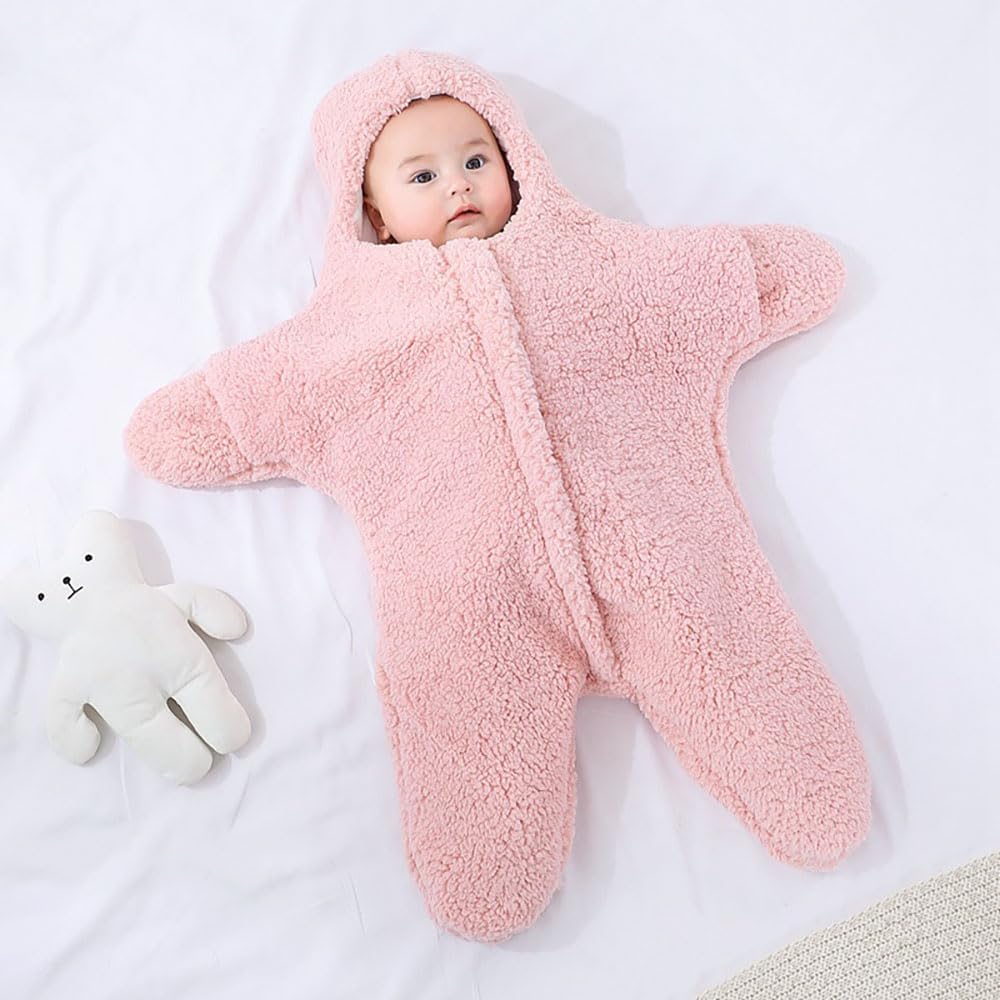 Baby Starfish Onesie sleeping-bag and crib-wrap function for nursery transitions.