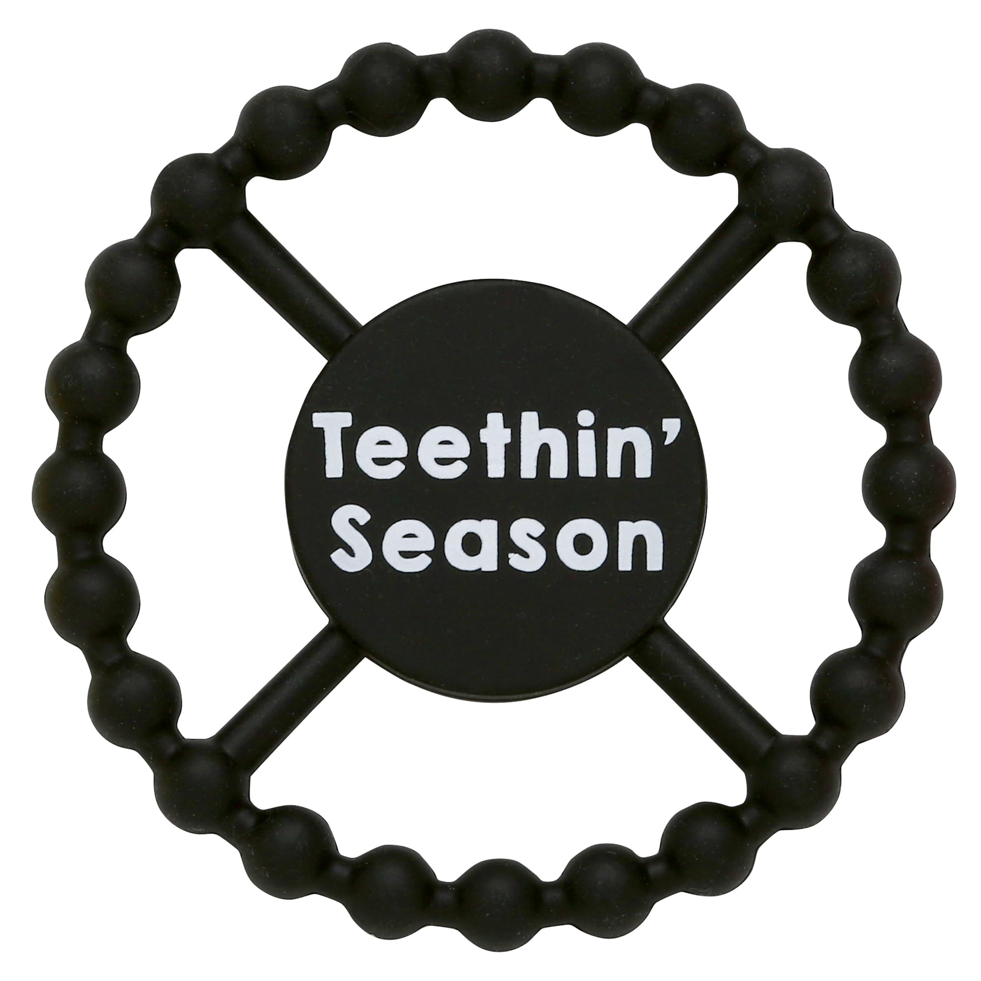 Baby Starters large silicone teether with Teethin' Season to soothe tender gums.