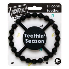 Baby Starters teether features wide grip design aiding tiny hands to hold securely.