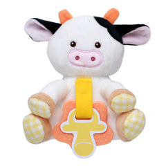Baby Starters Magic Years light-up cow toy enhances visual engagement during play.