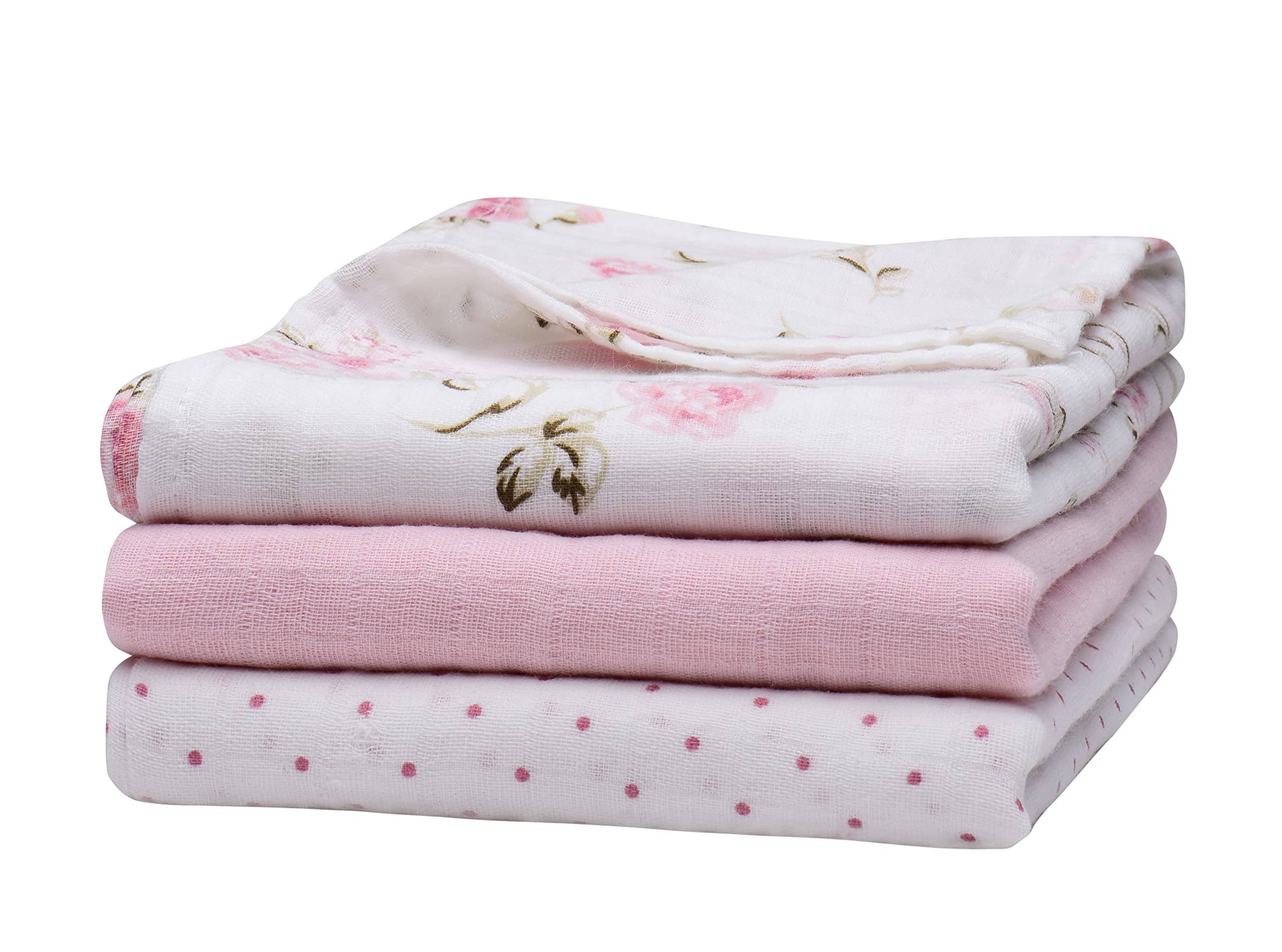 Close-up of Baby Starters muslin fabric showing breathable texture and softness.