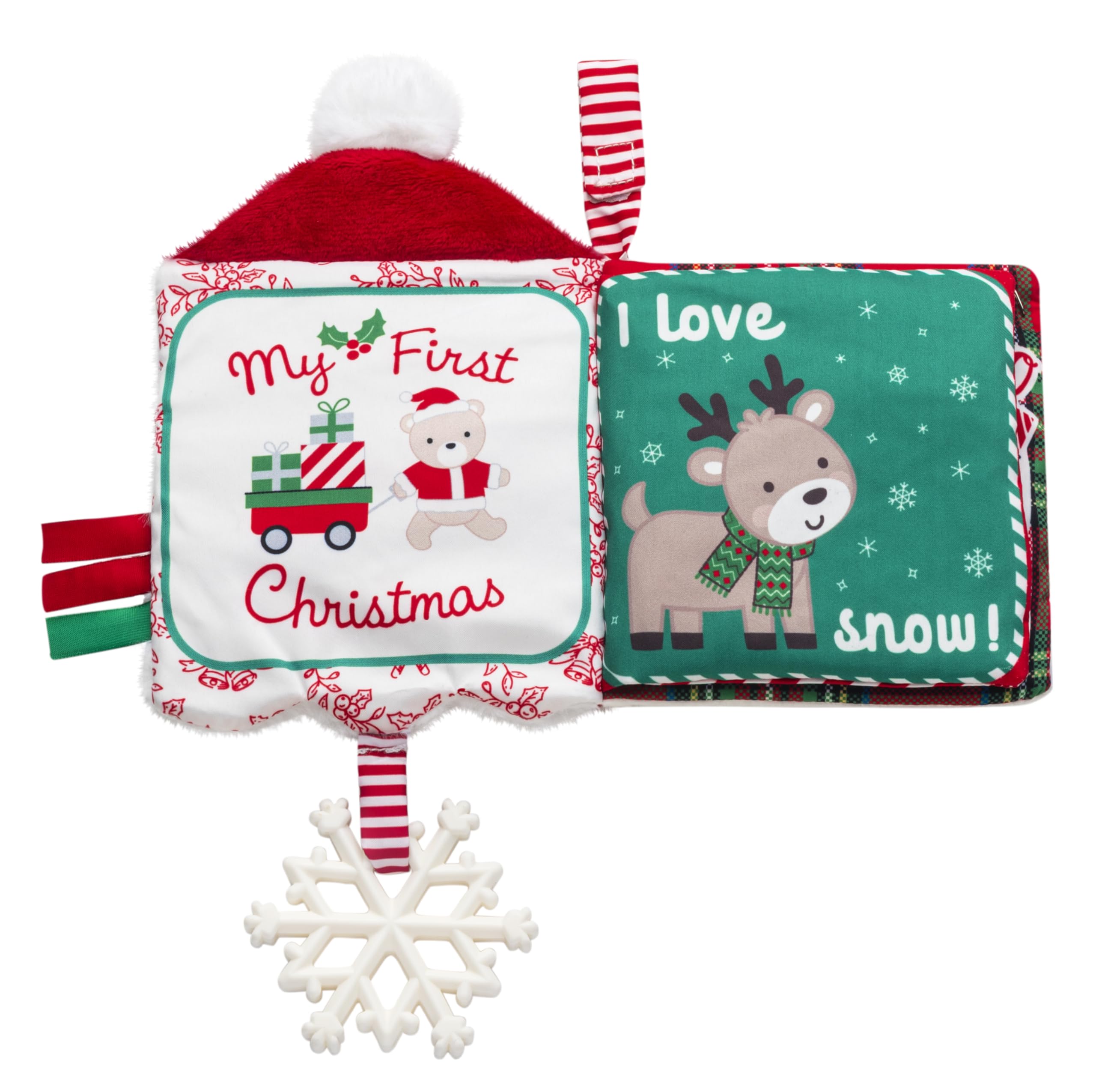 Baby Starters 5 inch crinkle book featuring satin ribbons for visual and texture interest