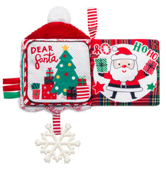 Baby Starters teether attached soft book provides safe chewing and soothing textures