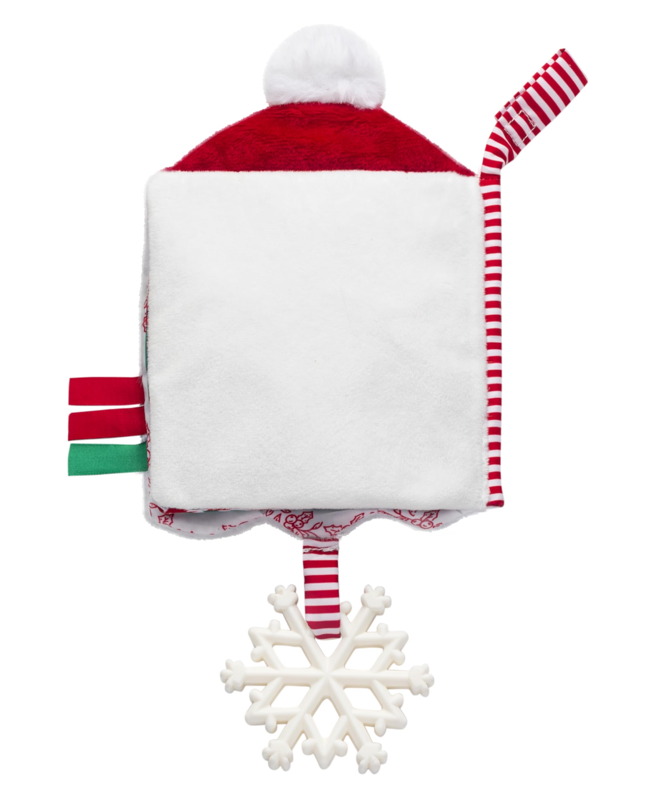Baby Starters travel strap keeps the Santa book within reach on the go