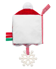 Baby Starters travel strap keeps the Santa book within reach on the go