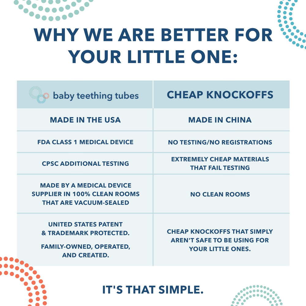 Baby Teething Tubes easy-to-grip design supports little hands developing dexterity