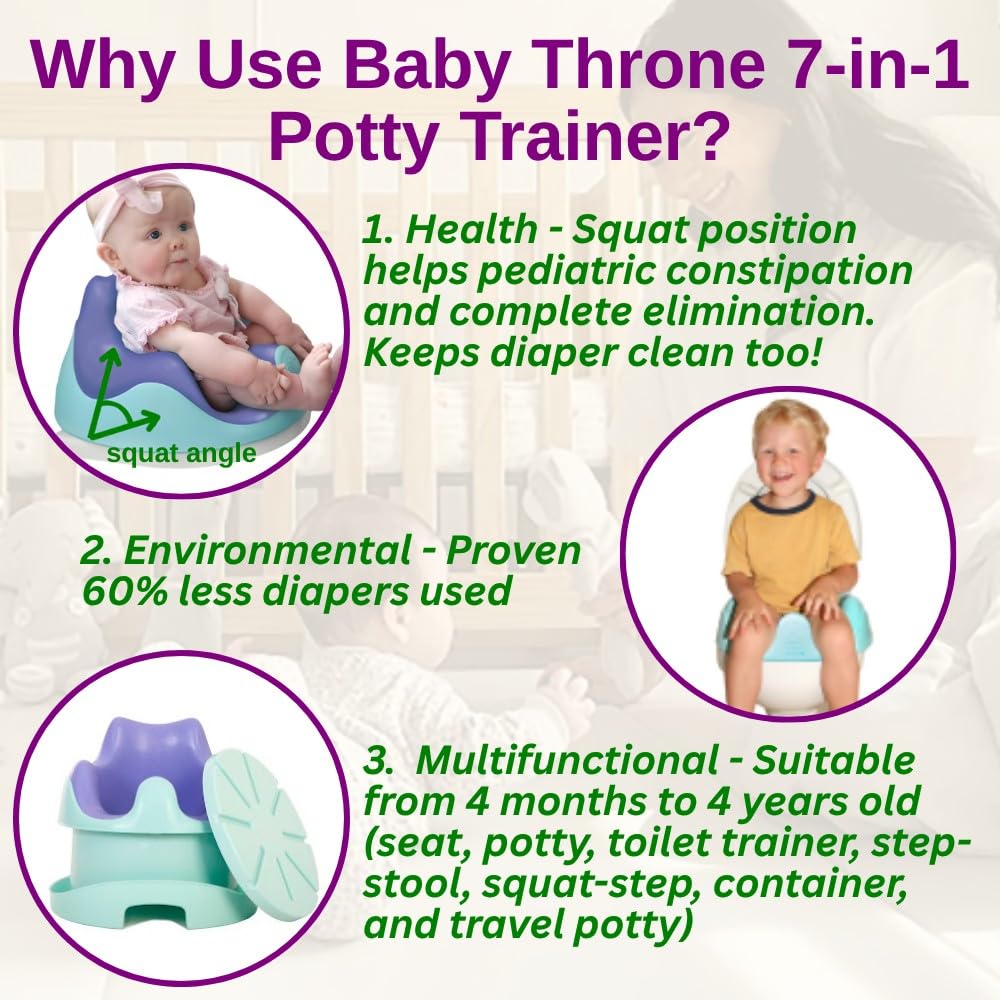 Baby Throne footrest provides stable support during potty training sessions.