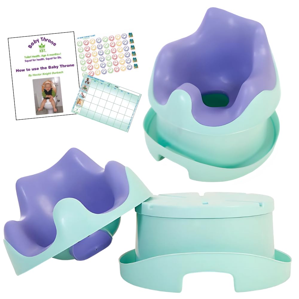 Baby Throne squat-position potty supports easier transition for toddlers.