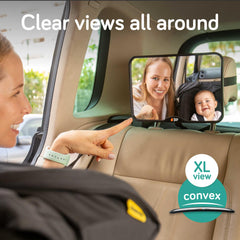 Baby Uma car mirror shatterproof design provides durable, safe monitoring on every ride.