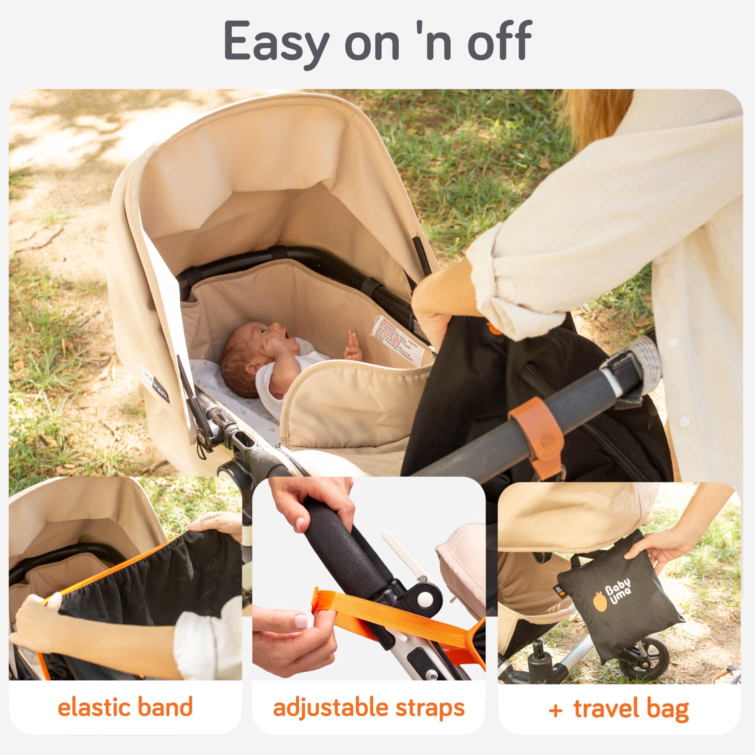 Easy-install strap system from Baby Uma for secure setup