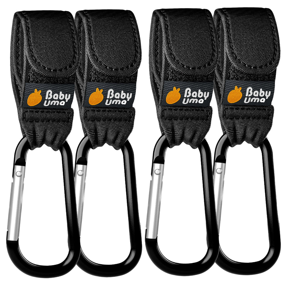 Baby Uma stroller hooks 4-pack overview showing multiple clips.