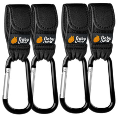 Baby Uma stroller hooks 4-pack overview showing multiple clips.