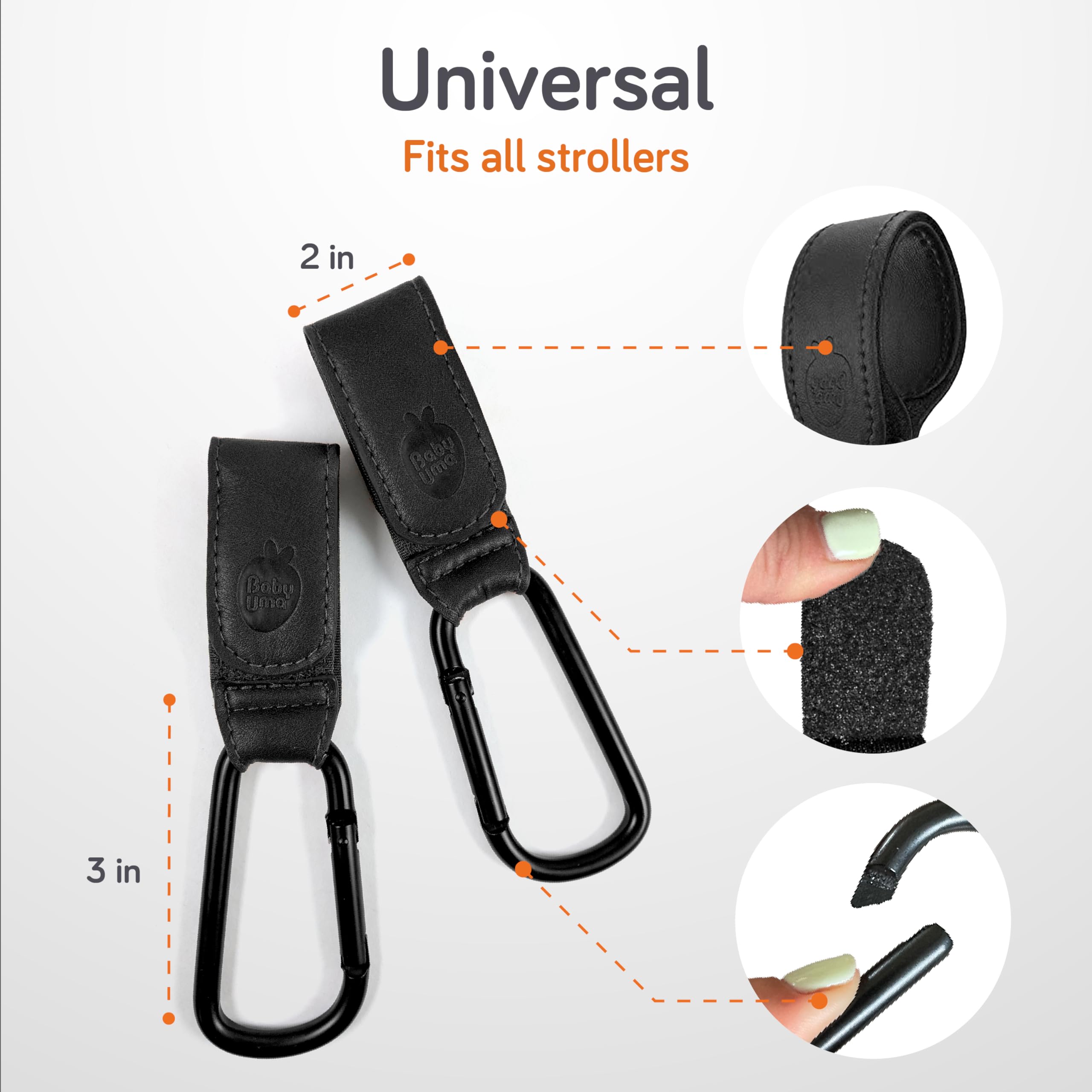 Baby Uma pack of two hooks for double the carrying power