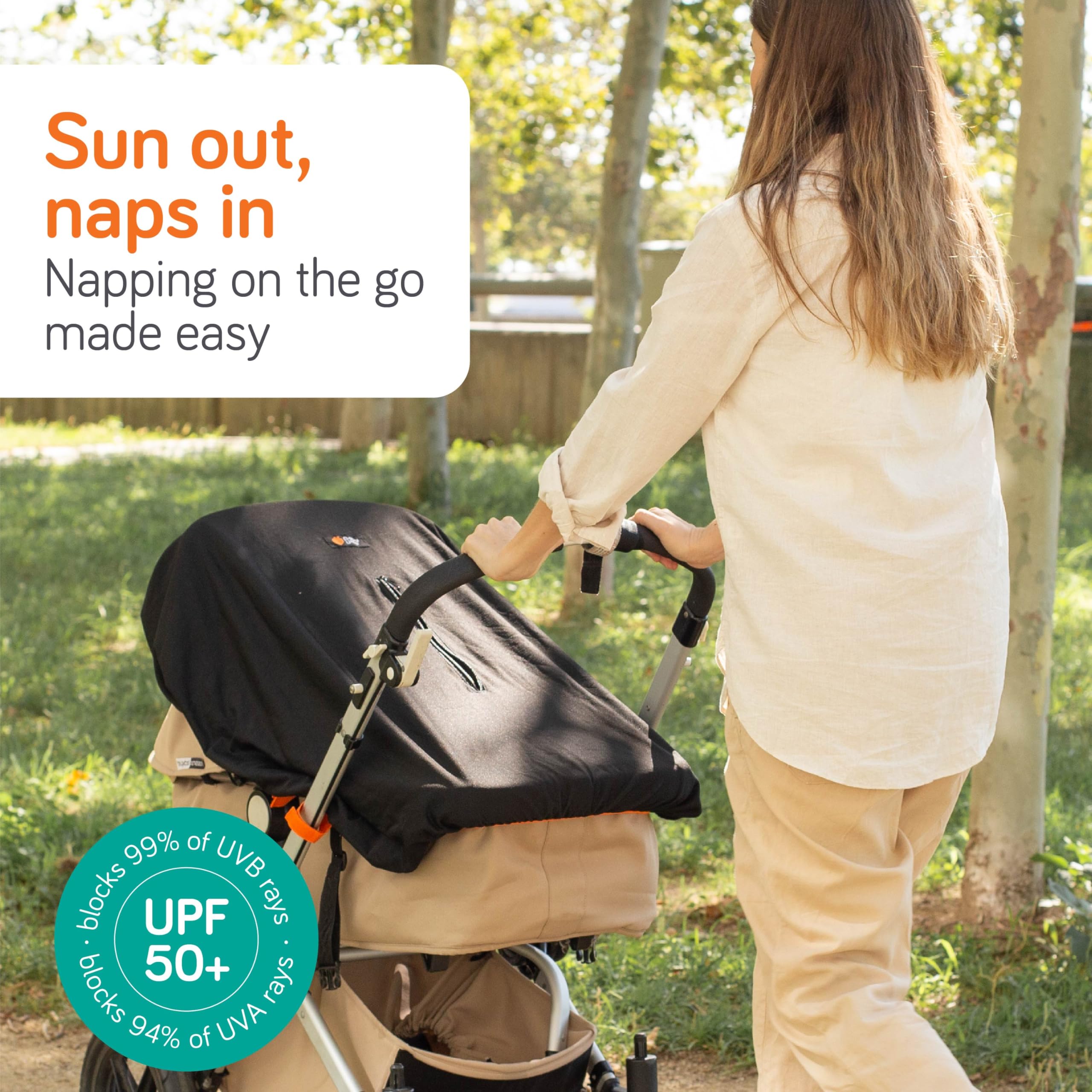 Zip-up window on Baby Uma shade for quick peeks and coverage