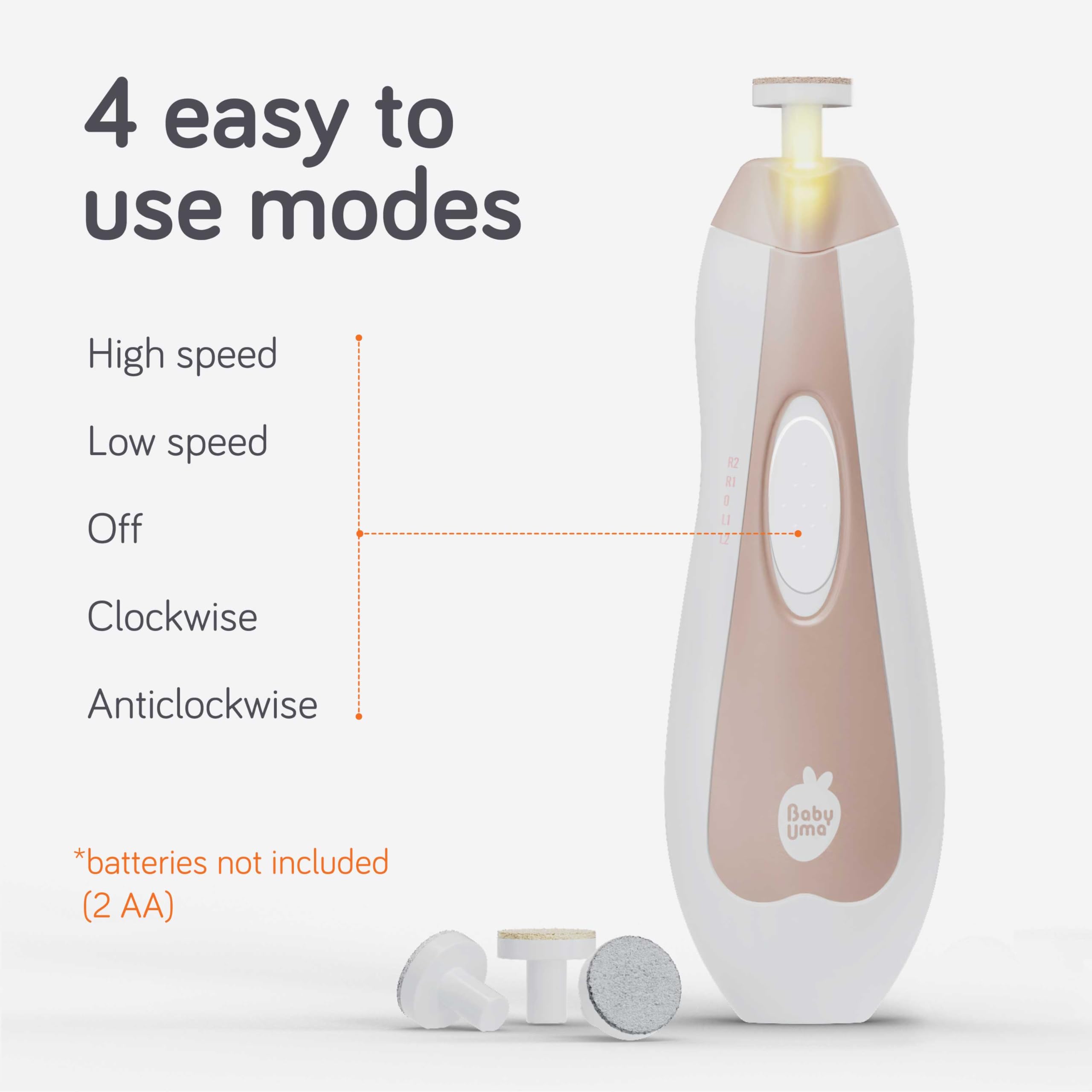 Baby Uma travel case included for on-the-go nail care