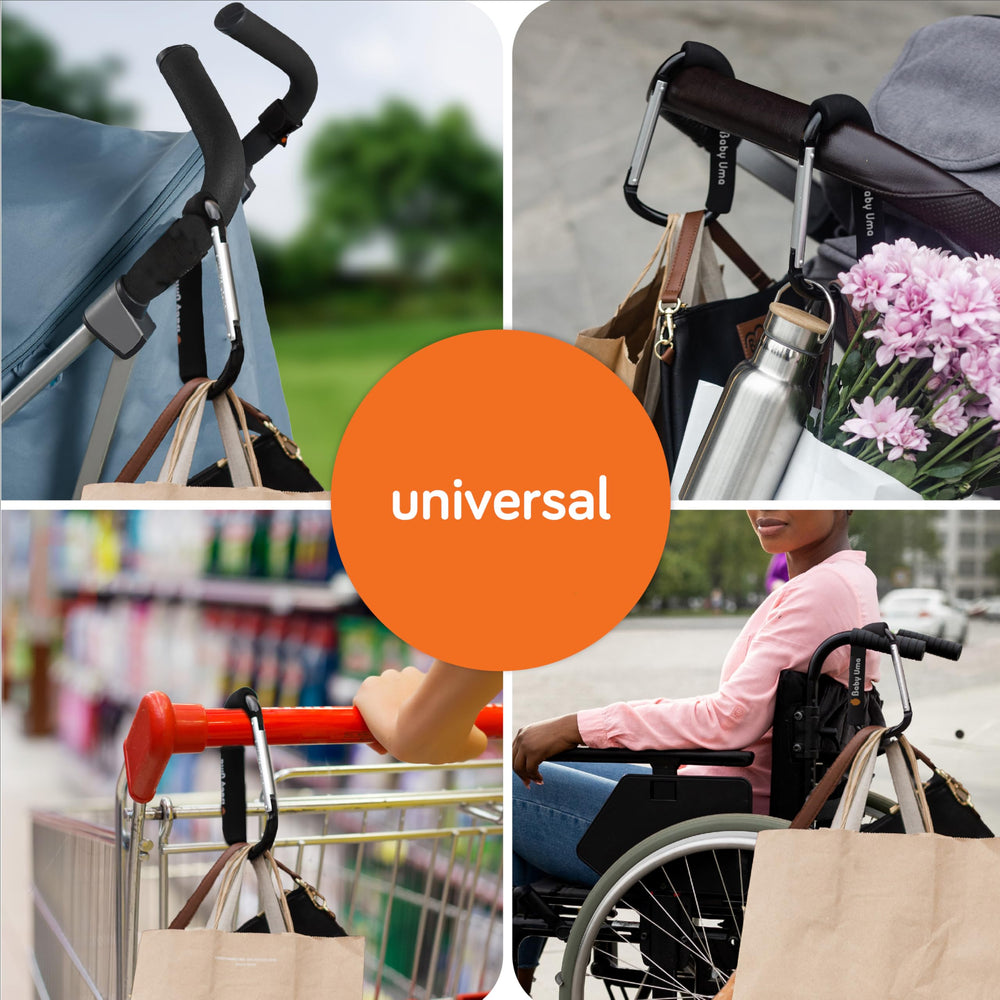Baby Uma XL aluminum carabiner enables easy one-handed attachment