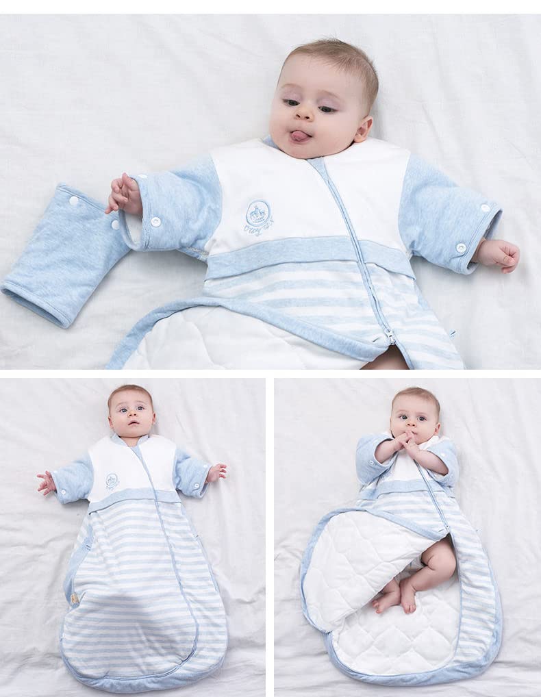 Babyah double shoulder snaps simplify dressing and secure fit for bedtime comfort.