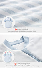 Babyah wearable blanket showing the two-way zipper for easy dressing.