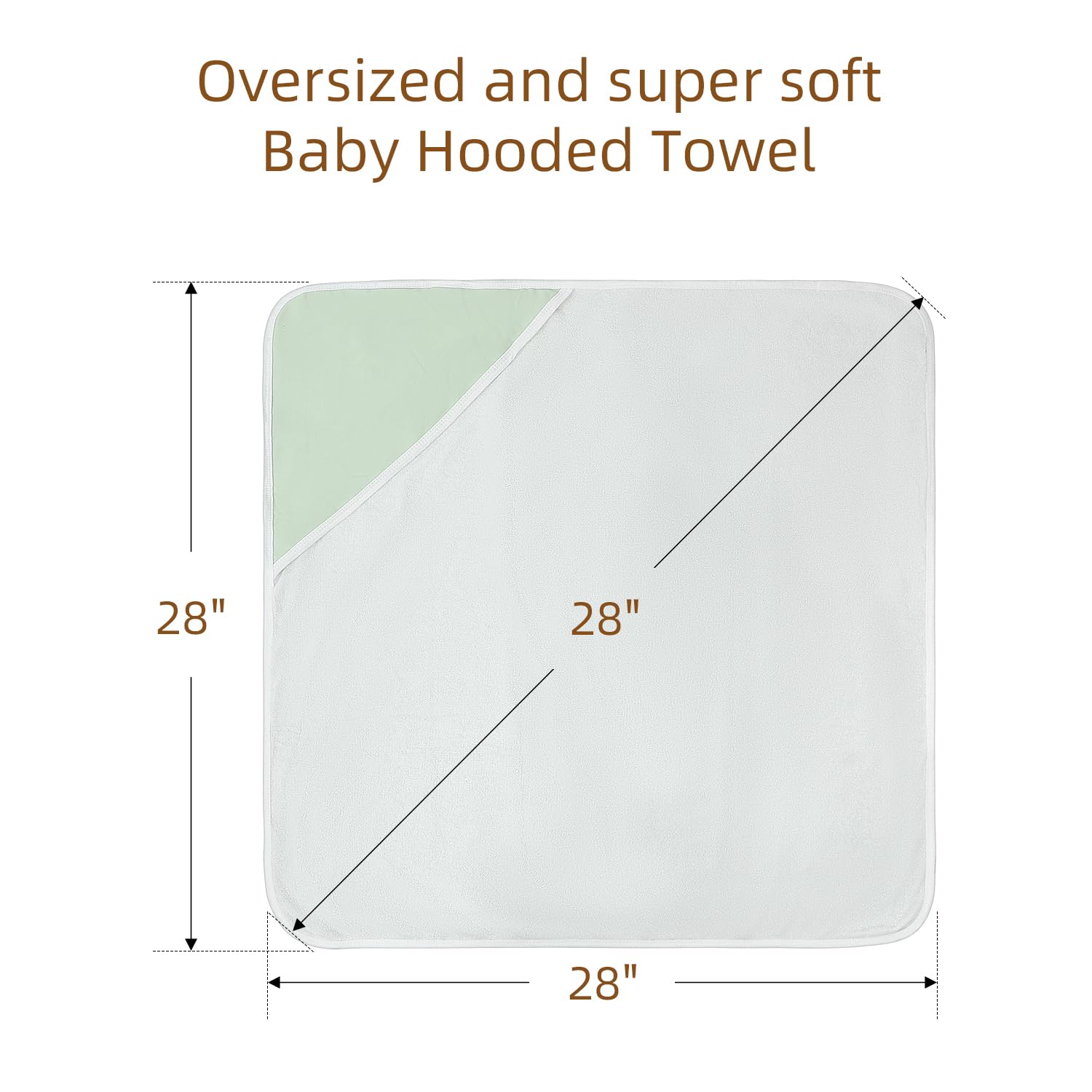 Baby held under BabyAlly hooded towel after bath for warmth and coverage.