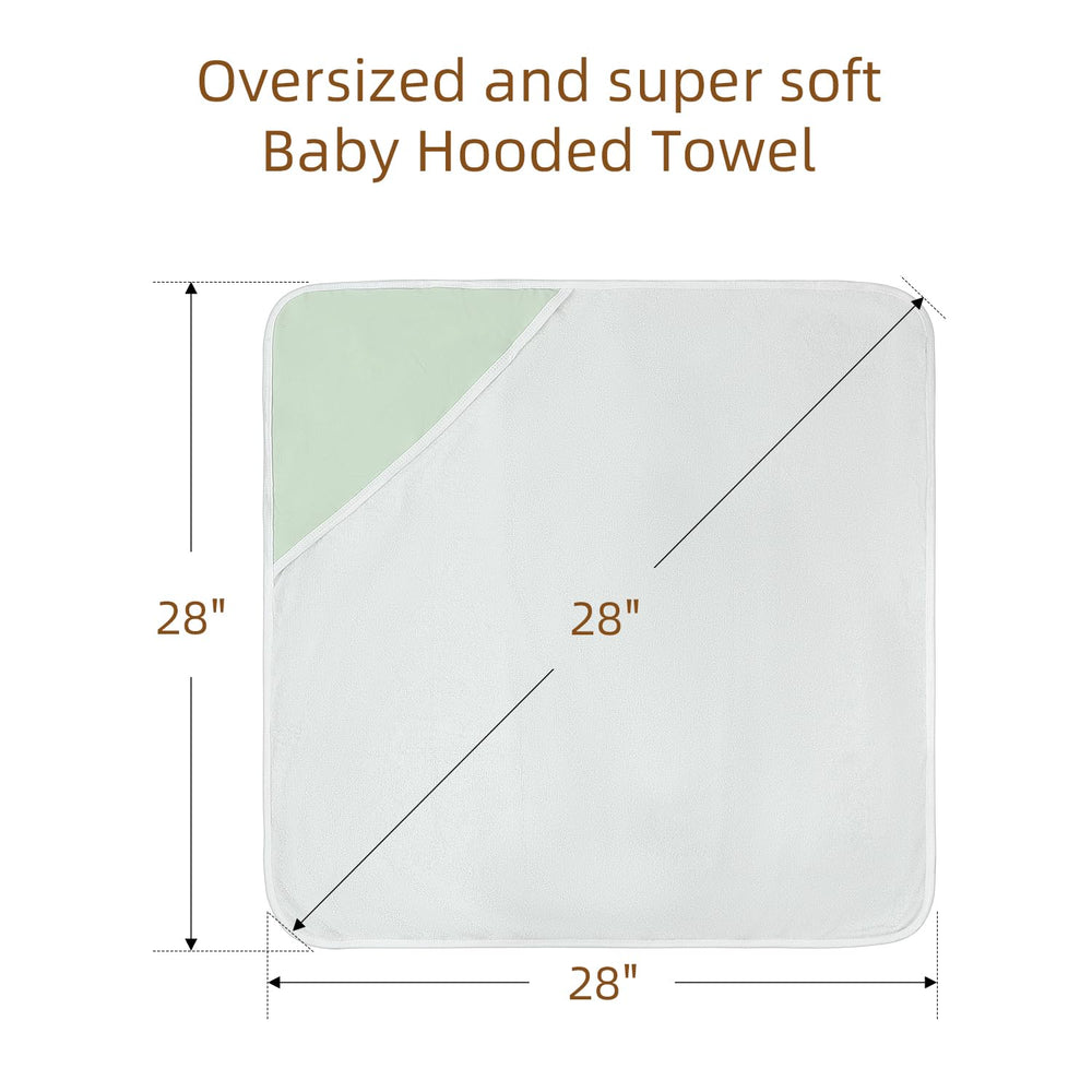 Baby held under BabyAlly hooded towel after bath for warmth and coverage.