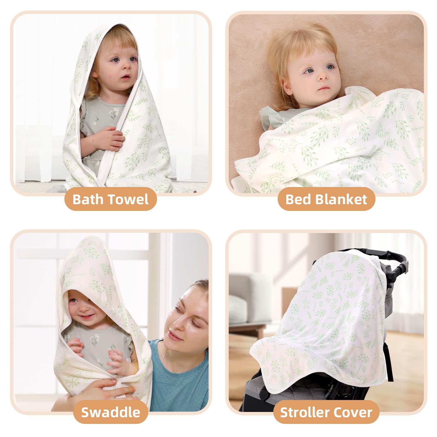 BabyAlly towel set is easy to care for and machine washable.