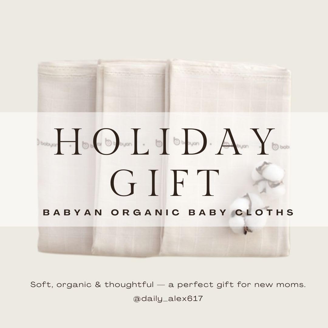 Babyan Organic Baby Cloths muslin-like washcloths ideal for daily cleansing.