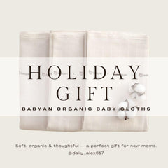 Babyan Organic Baby Cloths muslin-like washcloths ideal for daily cleansing.