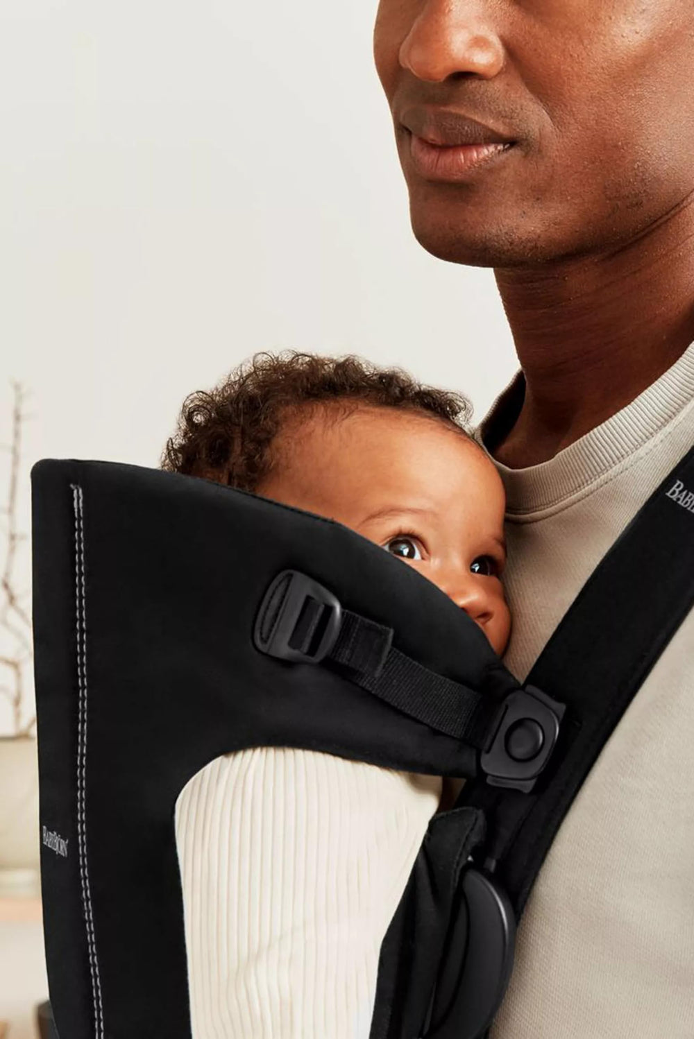 BabyBjörn Carrier Mini satin-woven cotton option offers luxe comfort.