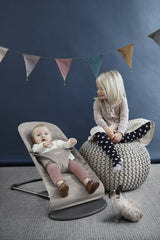 BabyBjörn Bouncer Bliss adjustable 3-position recline supports growing babies.