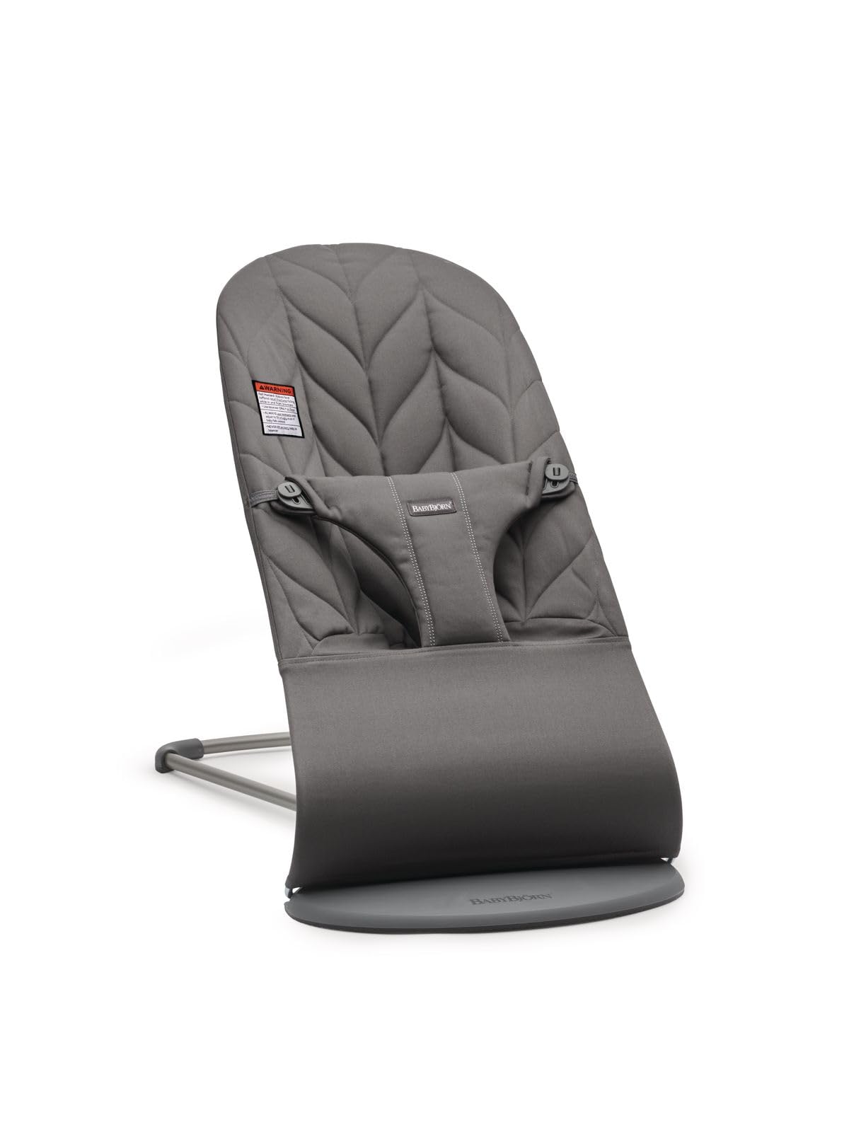 BabyBjörn Bouncer Bliss anthracite with woven fabric seat for newborn comfort