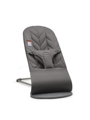 BabyBjörn Bouncer Bliss anthracite with woven fabric seat for newborn comfort