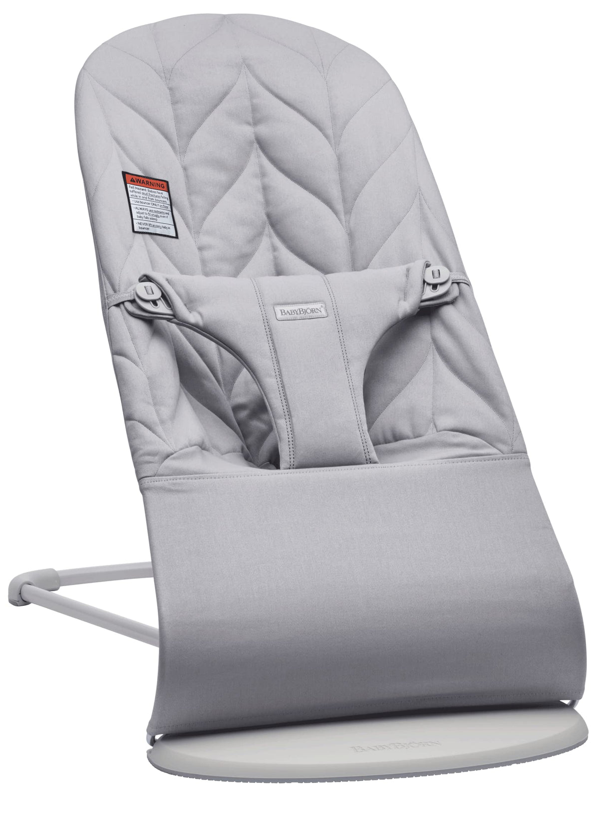 BabyBjörn Bouncer Bliss cotton cover close-up shows soft fabric for comfort.