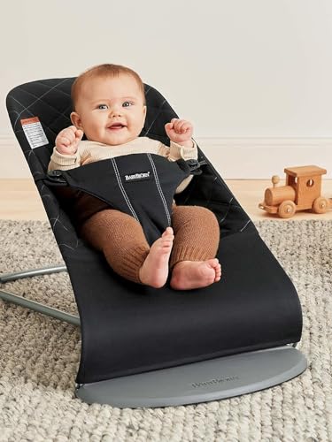 BabyBjörn Bouncer Bliss four-position setup supports growing babies.