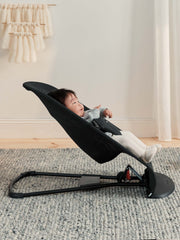 Lightweight BabyBjörn Bouncer Bliss ready for moving between rooms.