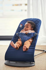 BabyBjörn Bouncer Bliss in use, supportive seating for baby during hands-free moments.