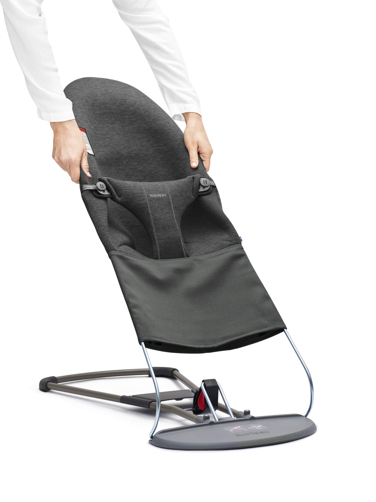 BabyBjörn fabric seat for Bouncer Bliss in charcoal gray—easy refresh and machine washable.