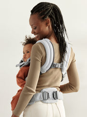 Soft mesh fabric hugs baby with airy, climate-friendly comfort