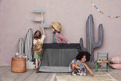 Airy design helps supervision while baby sleeps.