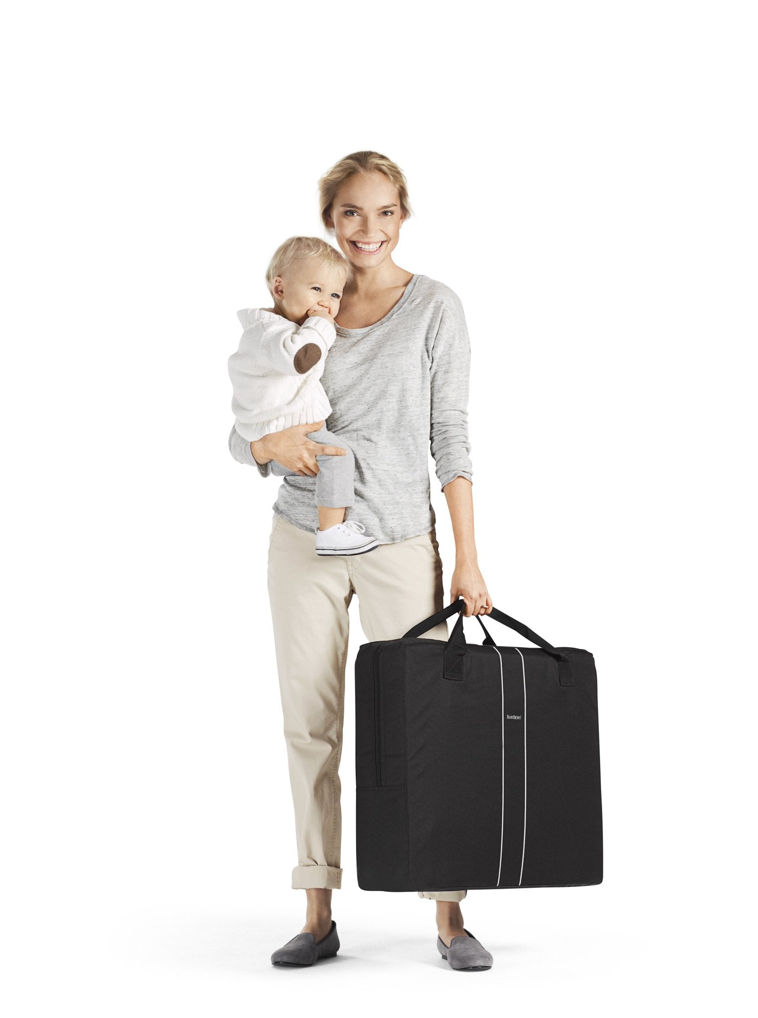 Fitted sheet included for a snug, clean sleep surface.
