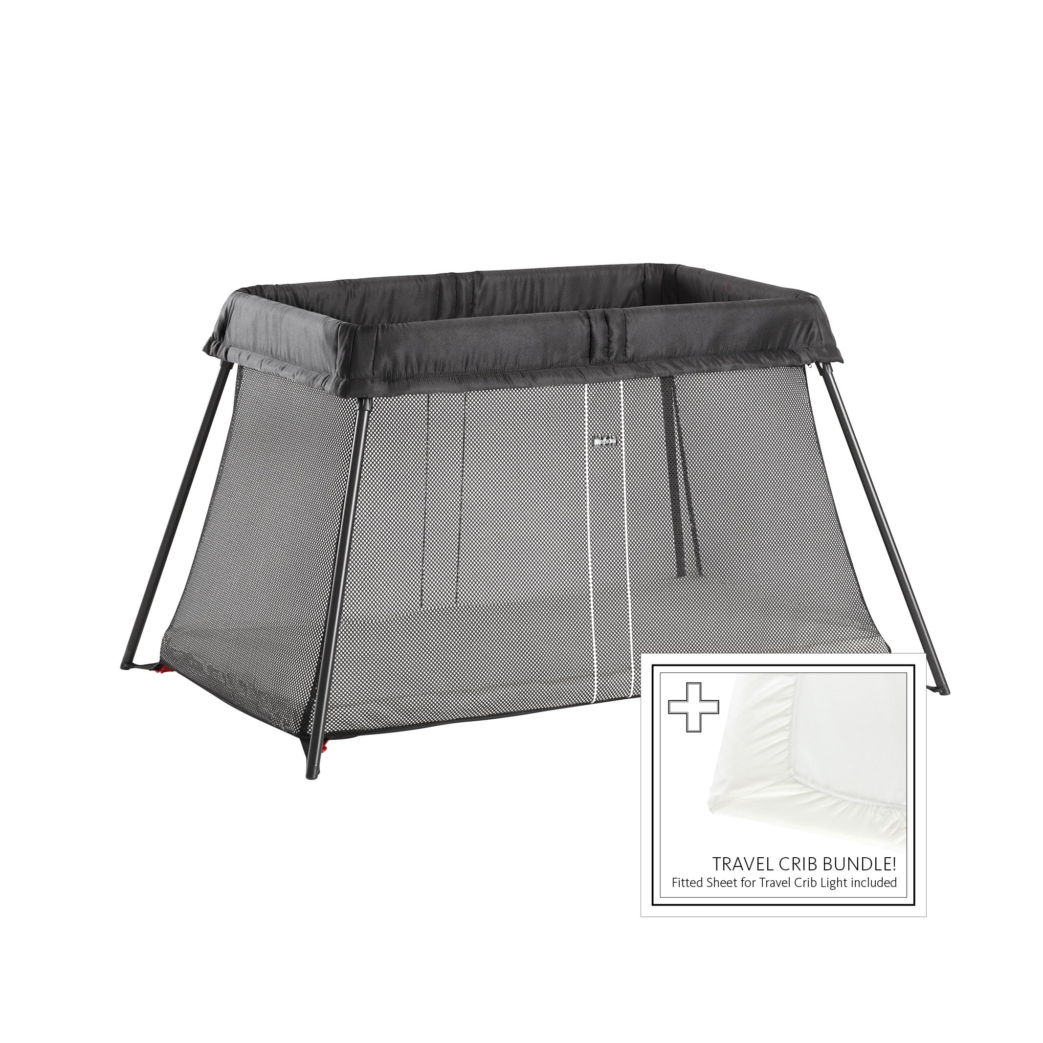 BabyBjörn Travel Crib Light setup ready for travel and easy use.