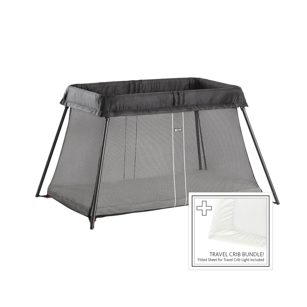 BabyBjörn Travel Crib Light setup ready for travel and easy use.