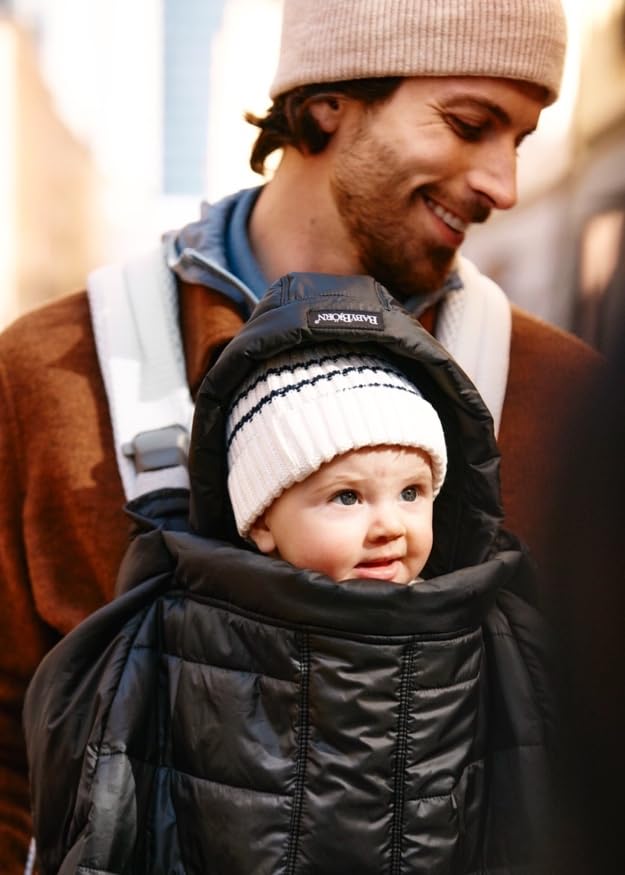 Reversible hood feature on BabyBjörn Winter Cover for adaptable protection