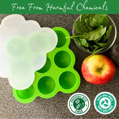 Clip-on lid keeps breast milk and purees fresh with BABY BLISS.