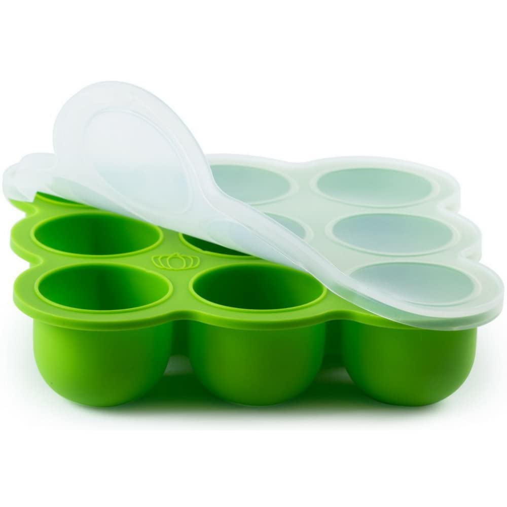 BABY BLISS silicone tray with clip-on lid for organized frozen portions.
