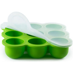 BABY BLISS silicone tray with clip-on lid for organized frozen portions.