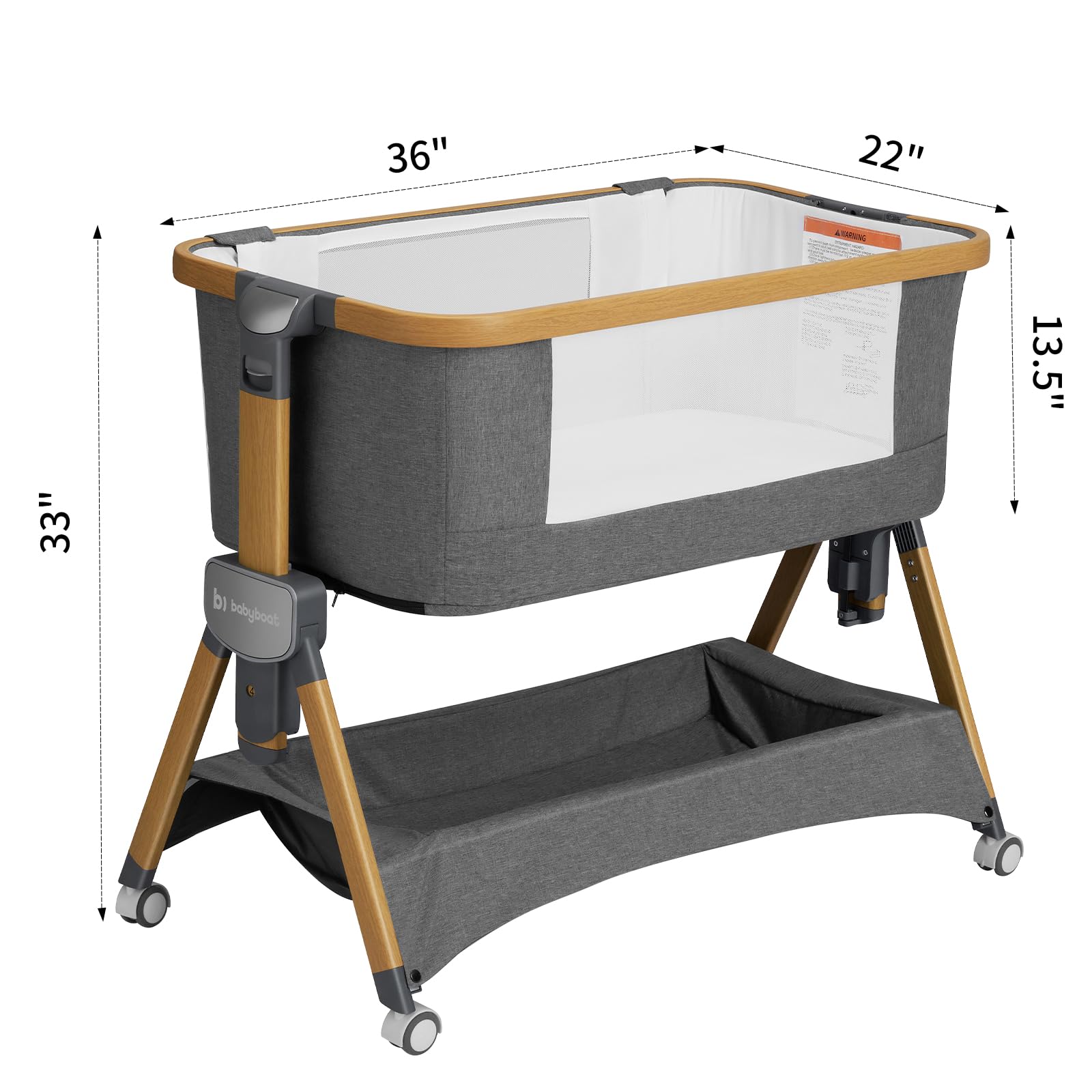 babyboat Cozy2 breathable mesh panels promote airflow and visibility