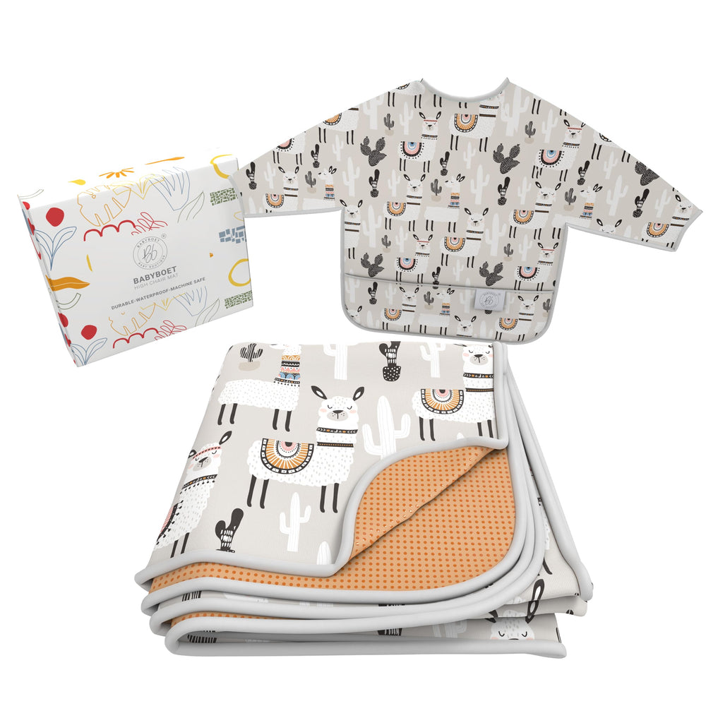 BABYBOET Splat Mat front view protects floors during messy feeds