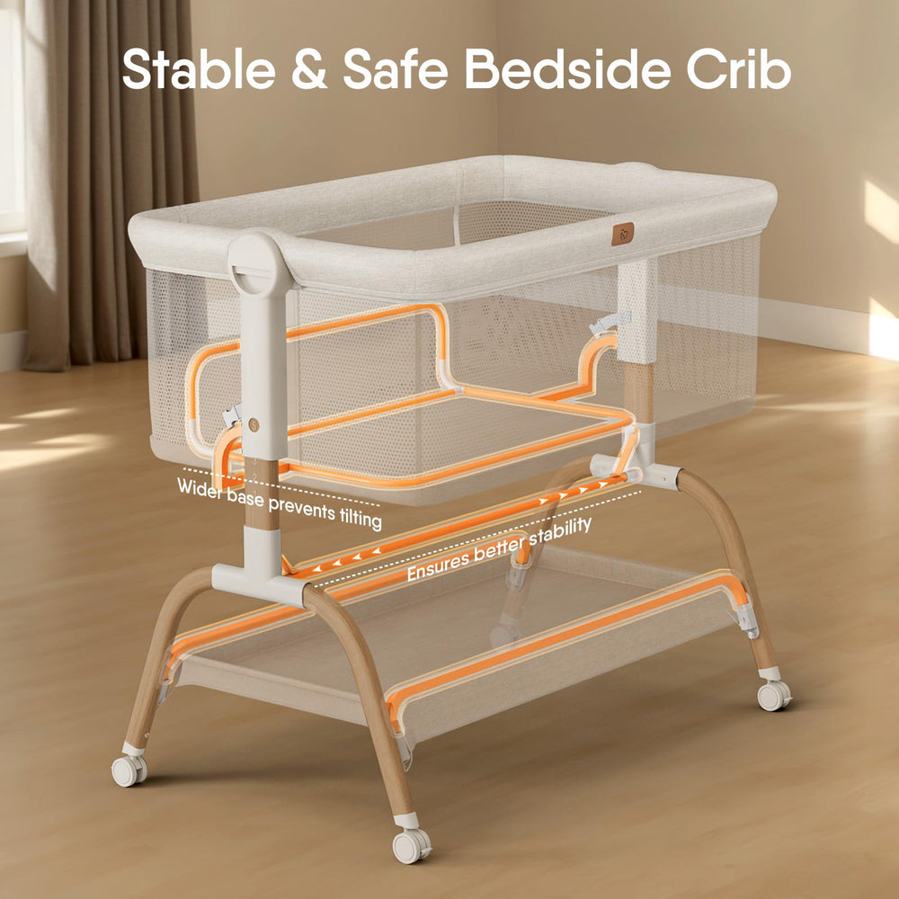 BabyBond ample storage keeps baby essentials within reach.